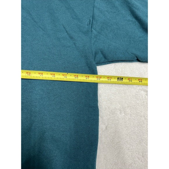 Vintage 90s Green Blank Sweatshirt Crewneck Faded Heavyweight Men’s Size Large - Picture 8 of 11